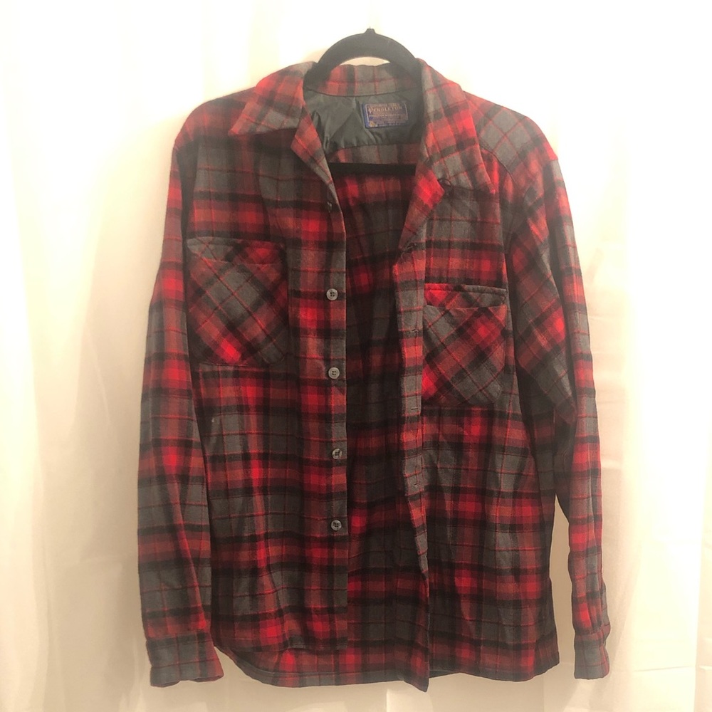 Vintage Pendleton plaid fleece button down